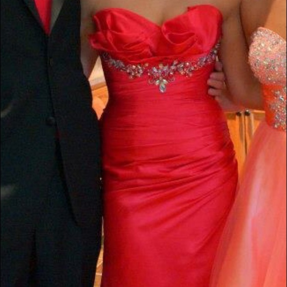 Red Corset Prom Dress